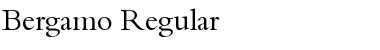 Bergamo Regular Font