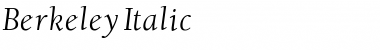 Berkeley Italic Font Berkeley Italic Font