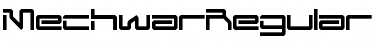 MechwarRegular Regular Font