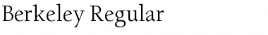 Berkeley Regular Font