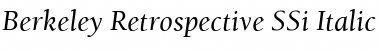 Berkeley Retrospective SSi Italic Font