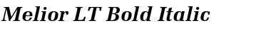 Melior LT Bold Italic Font