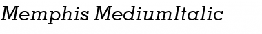 Memphis-MediumItalic Regular Font
