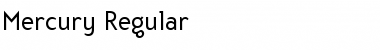 Mercury Regular Font