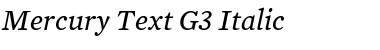 Mercury Text G3 Italic Font