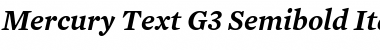 Mercury Text G3 SemiBold Italic Font