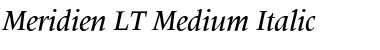 Meridien LT Medium Italic Font