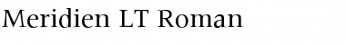 Meridien LT Roman Regular Font