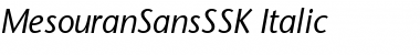 MesouranSansSSK Italic Font