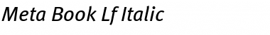 Meta Book Italic Font