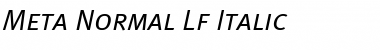 Meta Normal Italic Font