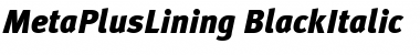 MetaPlusLining Black Italic Font MetaPlusLining Black Italic Font