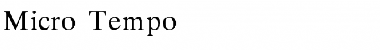 Micro-Tempo Regular Font