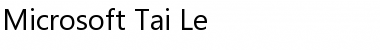 Microsoft Tai Le Regular Font