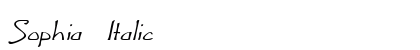 Sophia Italic Preview