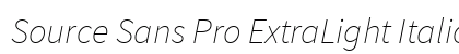Source Sans Pro ExtraLight Italic