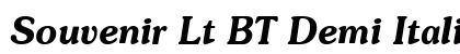 Souvenir Lt BT Demi Italic preview