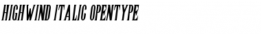 Highwind Italic Font