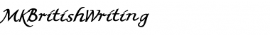 MKBritishWriting Regular Font