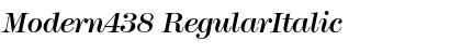 Modern438 RegularItalic Font