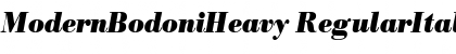 ModernBodoniHeavy RegularItalic Font