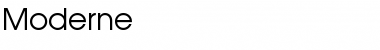 Moderne Regular Font