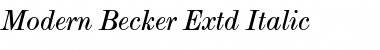 Modern Becker Extd Italic Font