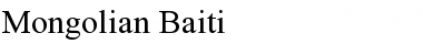 Mongolian Baiti Regular Font