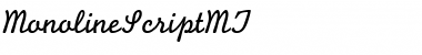 MonolineScriptMT RomanItalic Font