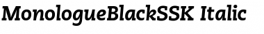 MonologueBlackSSK Italic Font