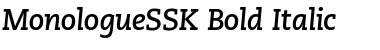 MonologueSSK Bold Italic Font