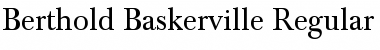 Berthold Baskerville Regular Font