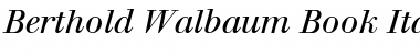 Berthold Walbaum Book Italic Font