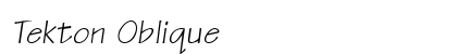 Tekton Oblique Preview