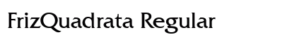 FrizQuadrata Regular Preview