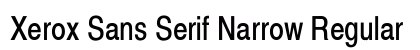 Xerox Sans Serif Narrow Regular Preview