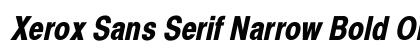 Xerox Sans Serif Narrow Bold Oblique Preview