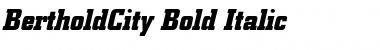 BertholdCity BoldItalic Font