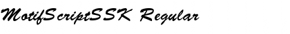 MotifScriptSSK Regular Font