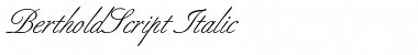 BertholdScript Italic Font