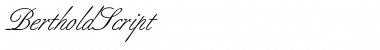 BertholdScript RomanItalic Font BertholdScript RomanItalic Font