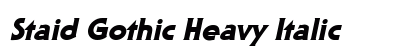 Staid Gothic Heavy Italic Preview