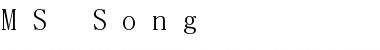 MS Song Regular Font