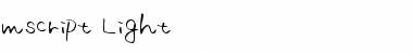 mscript Light Font