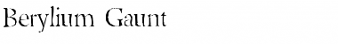 Berylium Gaunt Regular Font