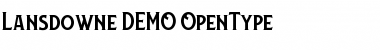 Lansdowne DEMO Regular Font