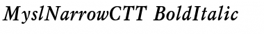 MyslNarrowC BoldItalic Font