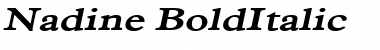 Nadine BoldItalic Font