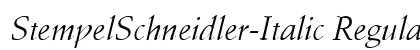 StempelSchneidler-Italic Regular preview