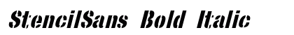 StencilSans Bold Italic Preview